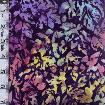 Sangria Batiks -  Tattooed Leaves Sangria