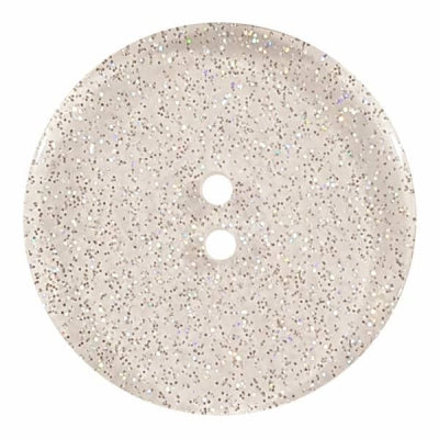 Fashion Button 28mm - Sparkle Transparent