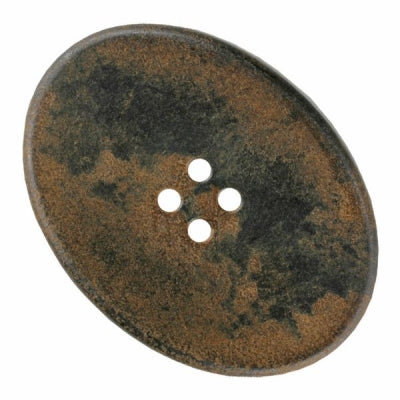 Fashion Button 38mm - Oval Brown