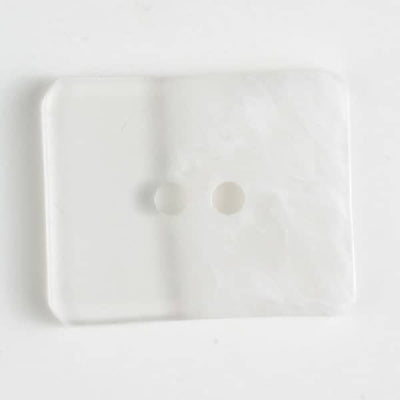 Fashion Button 34mm - Rectangle White