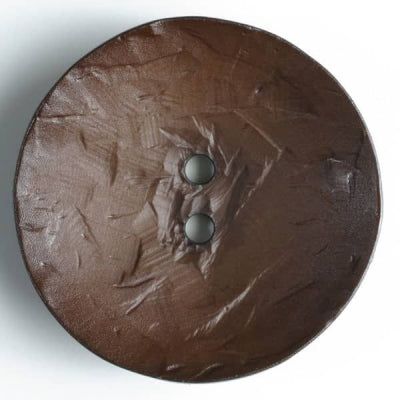 Fashion Button 60mm - Circle Brown