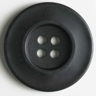 Fashion Button 55mm - Round Black