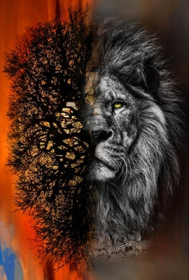 Call Of The Wild Digital Print Panel - Lion Sunset