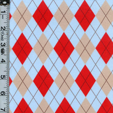 Minky - Silly Monkey Argyle - Diamond Blue