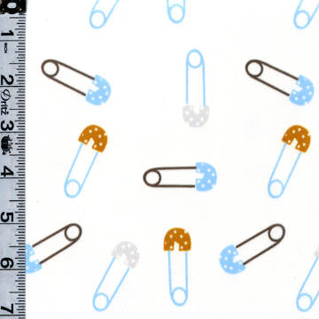 Minky - Pins - Saftey Pins White