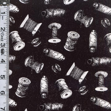 Sewing is My Happy Place - Spool Toss Black