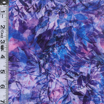 Periwinkle Digital Print - Ferns & Branches Brt. Periwinkle