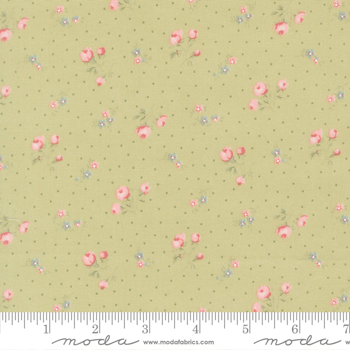 Abide - Small Florals Light Green