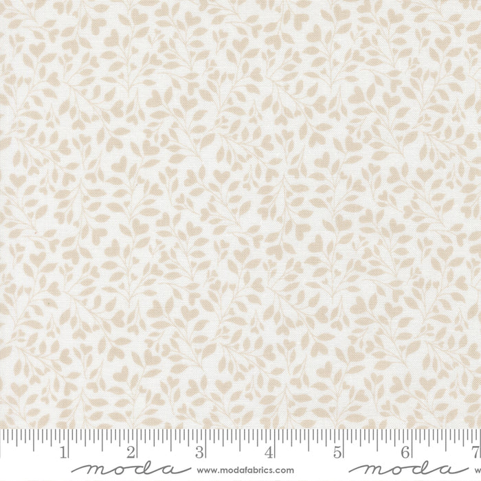 Abide - Hearts & Leaves Linen Stone