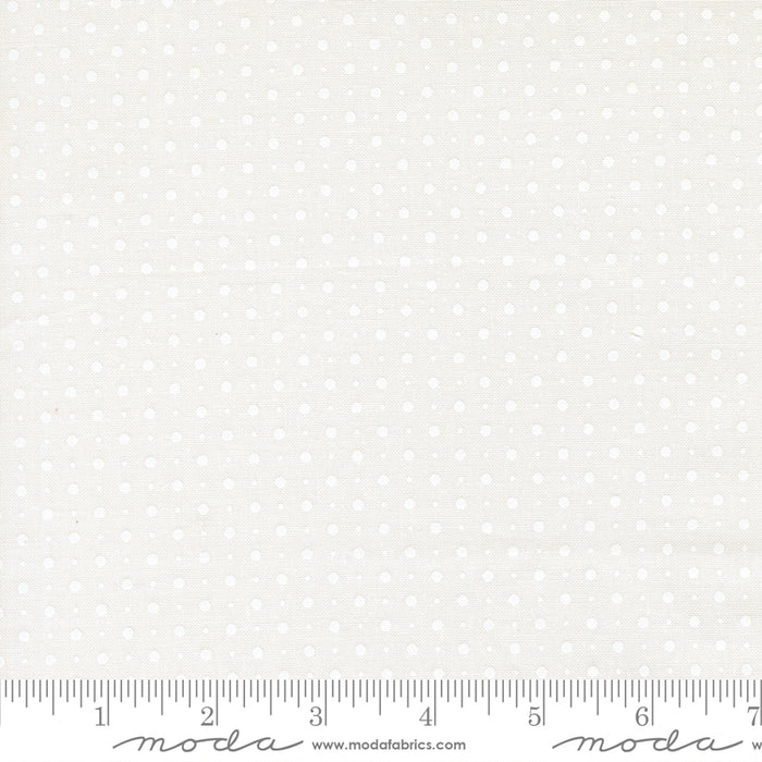 Abide - Dots Linen White on White