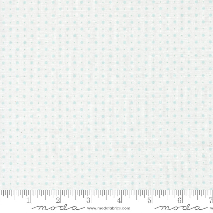 Abide - Dots Linen White Light Blue