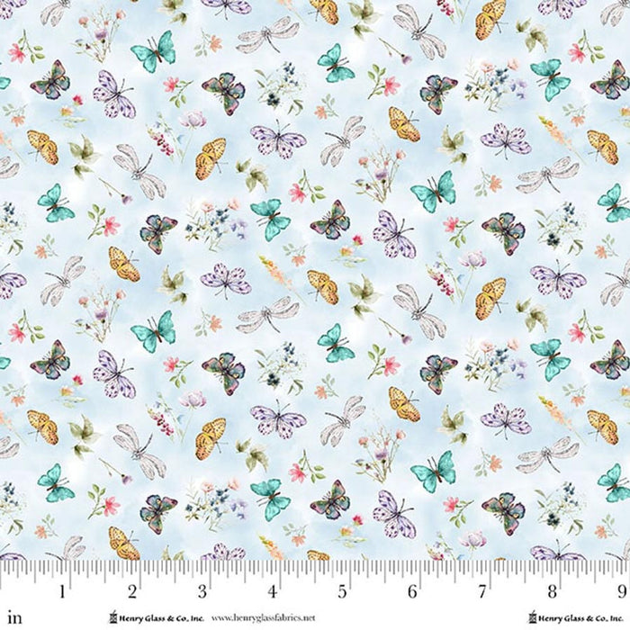 Basket Full of Blessings - Butterflies & Floral Sky Blue
