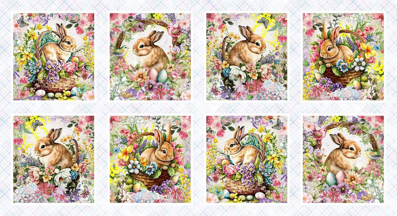 Basket Full of Blessings - Bunny Block Panel Soft Lilac