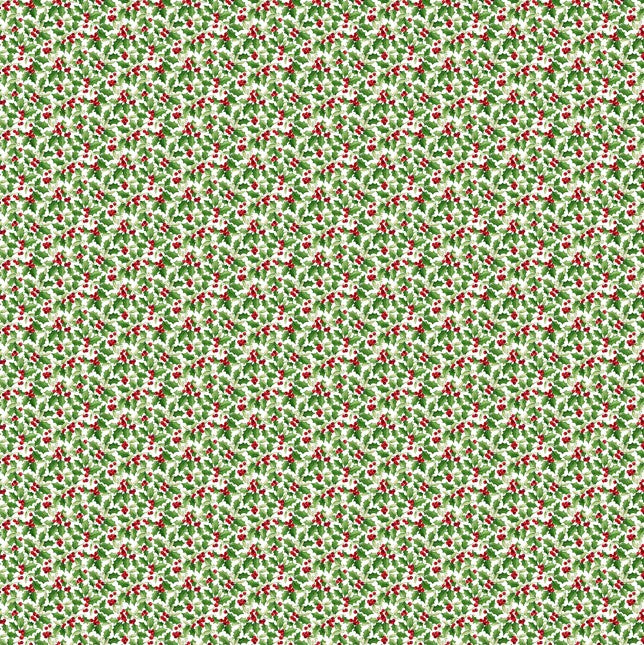 Barnyard Christmas - Holly Dark White