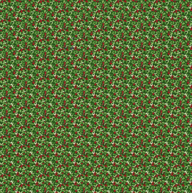 Barnyard Christmas - Holly Dark Green