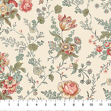 Manoir - Antiques Roadshow - Floral Trail Cream