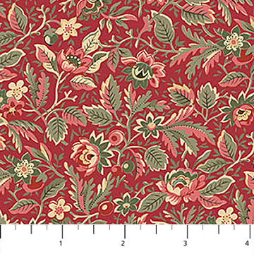 Manoir - Antiques Roadshow - Packed Floral Red