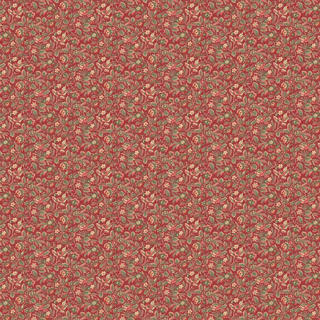Manoir - Antiques Roadshow - Packed Floral Red