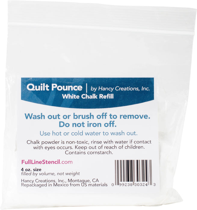 Quilt Pounce White Chalk Refill 4 oz.