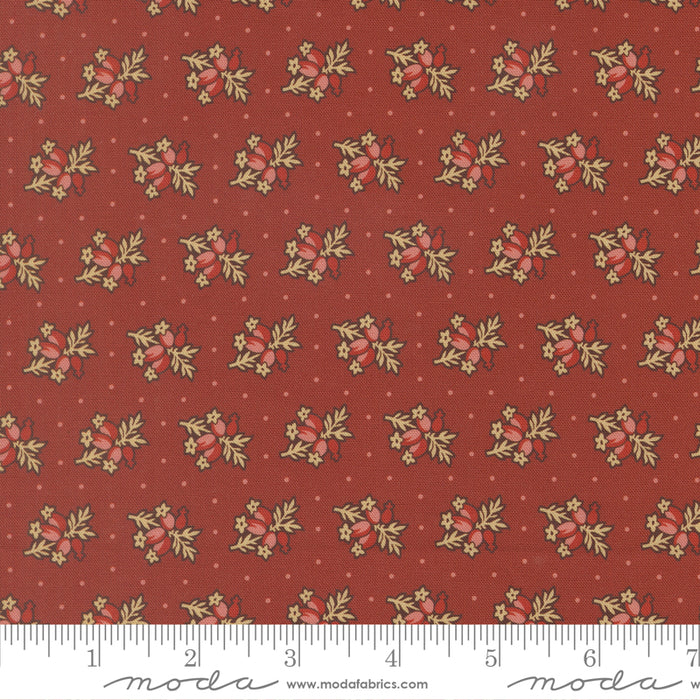 Pamelia's Path - Posey Florals Madder Red