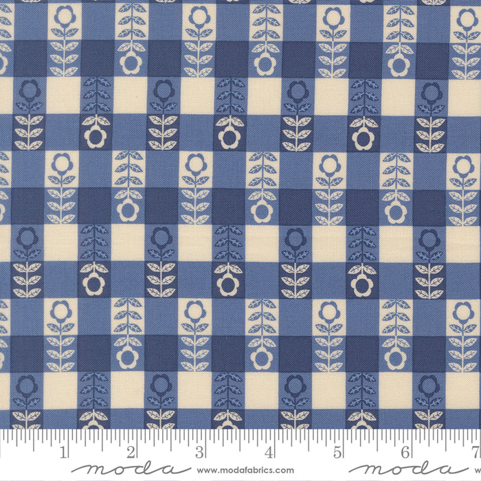The Henhouse - Flower Plaid Cobalt