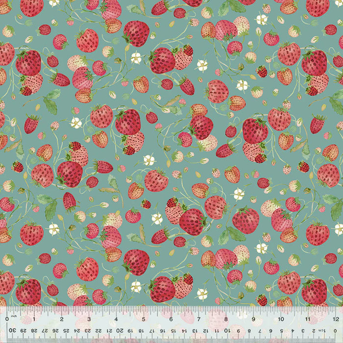 Forest Fruits - Strawberries Teal