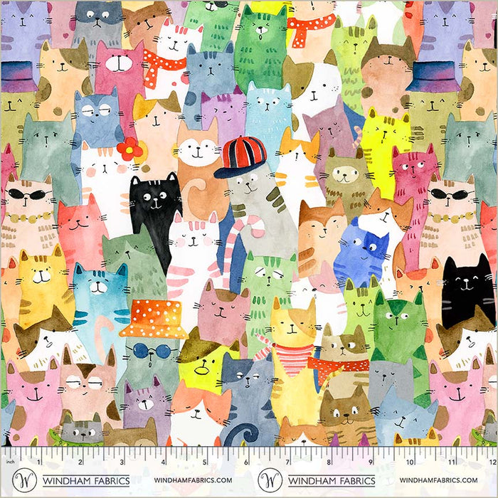 Cats Around Town 108" Wide - Full of Purrsonality