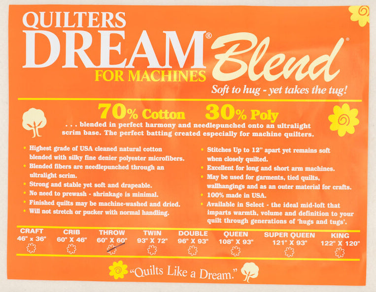 Quilter's Dream Blend 70/30 Batting Throw