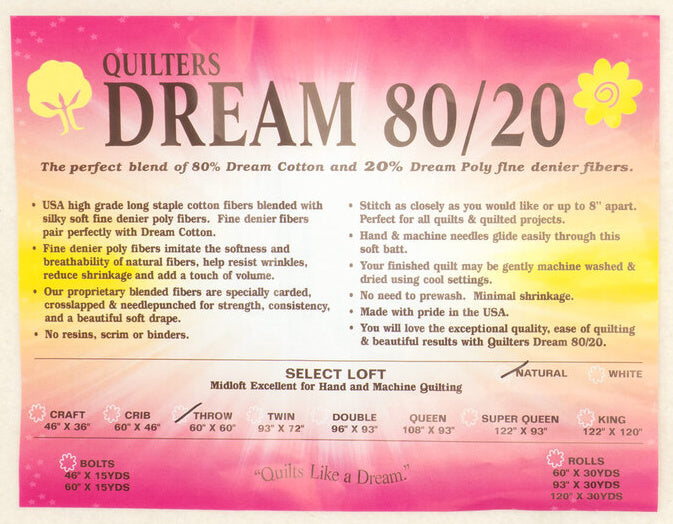 Quilter's Dream Batting 80/20 Throw