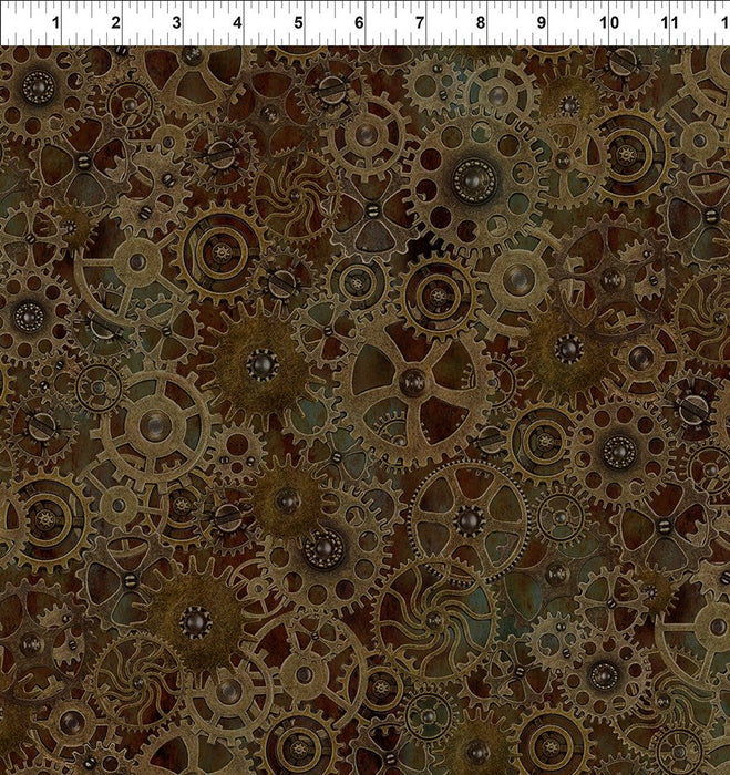 Steampunk Menagerie - Large Gears Brown
