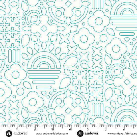 Sun Print Whisper - Stencil Teal