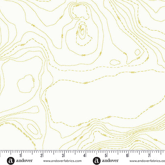 Sun Print Whisper - Topography Chartreuse