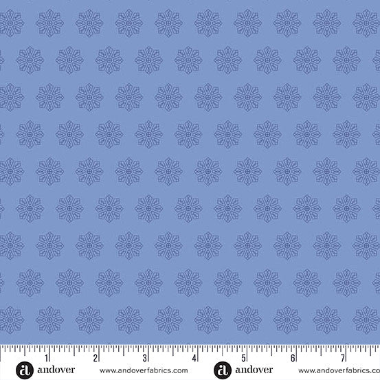 Petals & Stitches - Tiled Dresden Denim