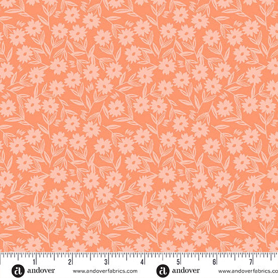 Petals & Stitches - Blooms Golden Coral