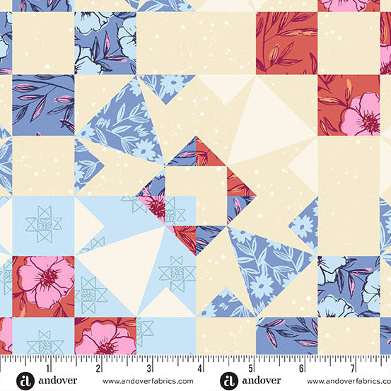 Petals & Stitches - Garden Blocks Denim