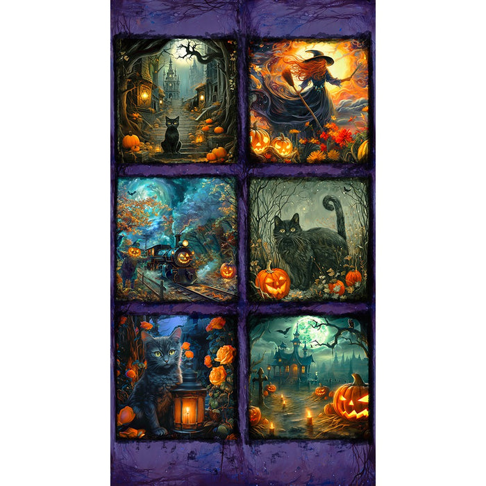 Moon Spell - Cat block Panel Night