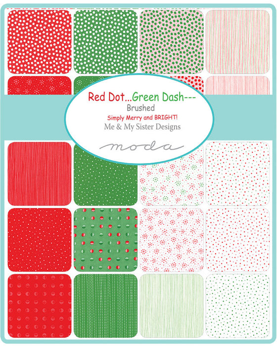 Red Dot Green Dash Brushed Mini Charm Pack