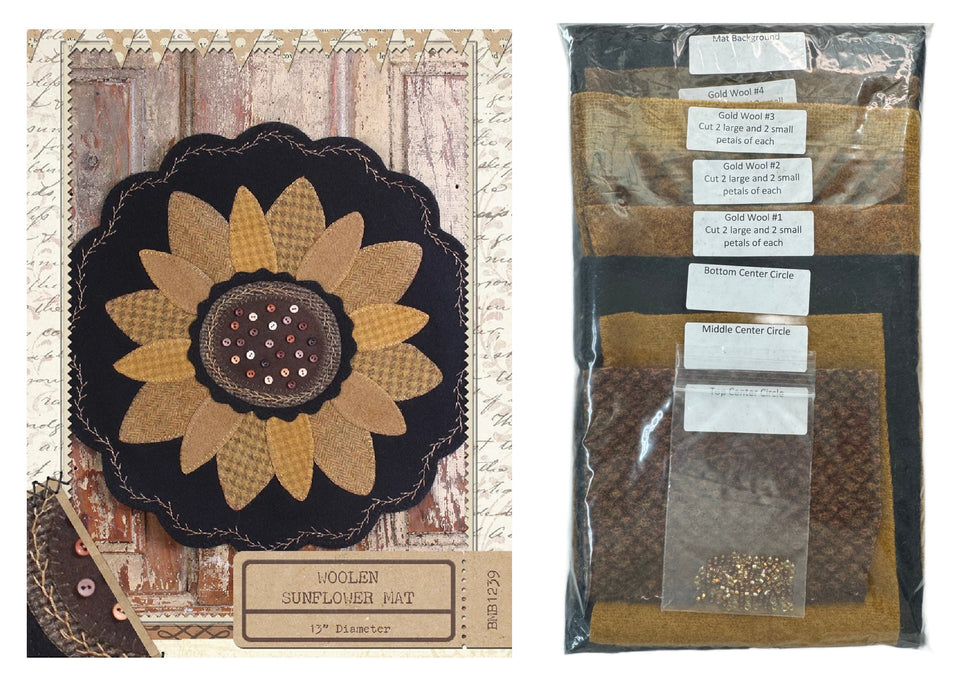 Woolen Sunflower Mat Wool Kit