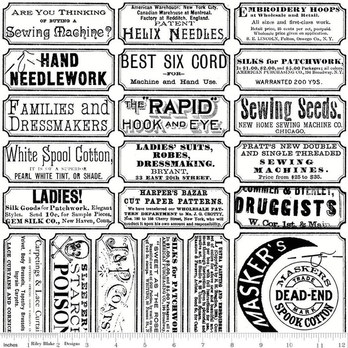 Scary Scraps - Sew Labels White