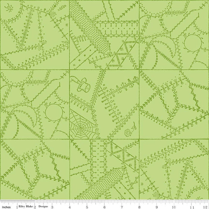 Scary Scraps - Crazy Patchwork Green