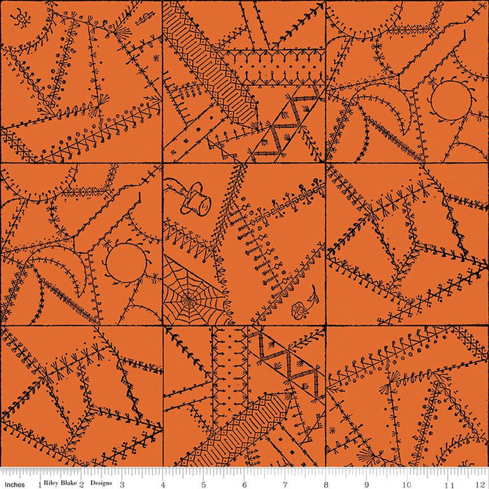 Scary Scraps - Crazy Patchwork Orange