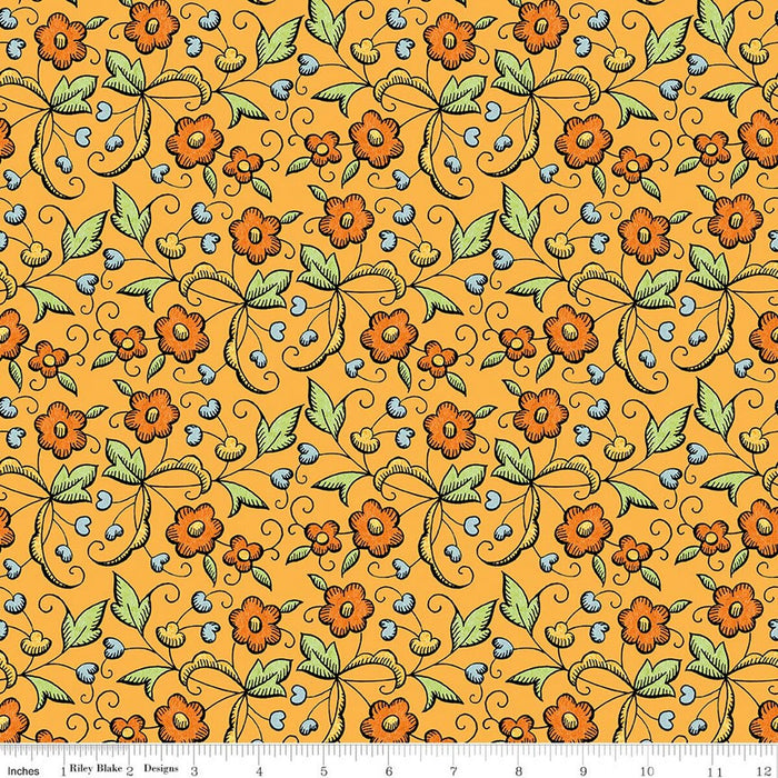 Scary Scraps - Fall Floral Orange