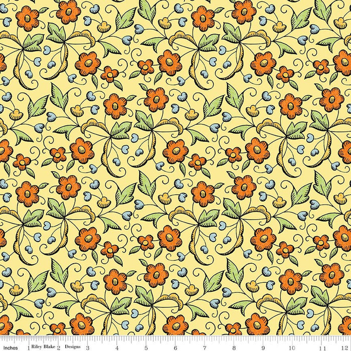 Scary Scraps - Fall Floral Yellow