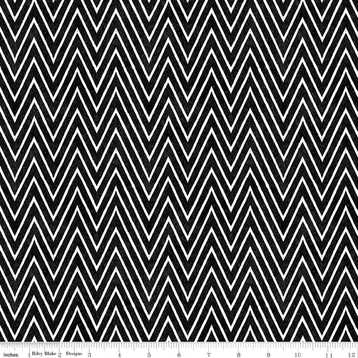 Scary Scraps - Shocking Chevron Black
