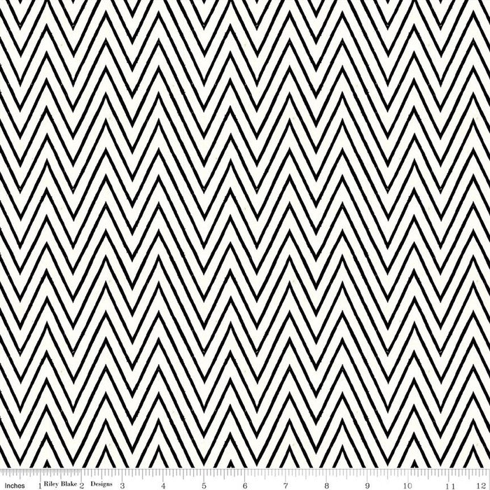 Scary Scraps - Shocking Chevron White