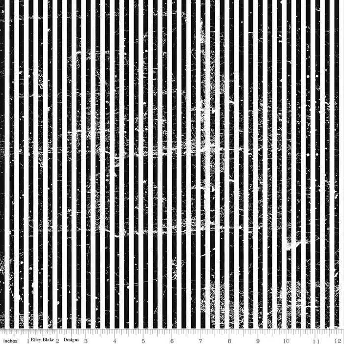 Scary Scraps - Stressed Stripes Black