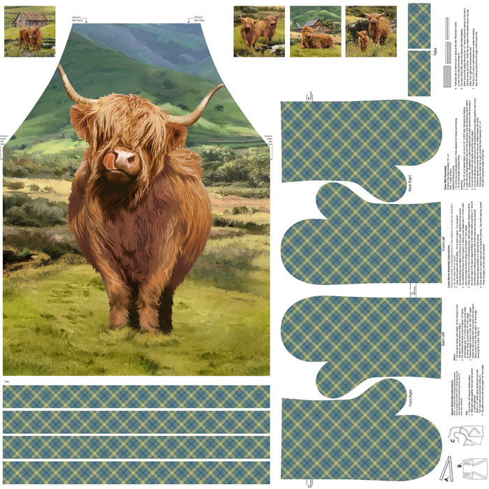 Highland Home - Canvas Apron & Oven Mitt Panel