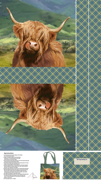 Highland Home - Canvas Tote Panel