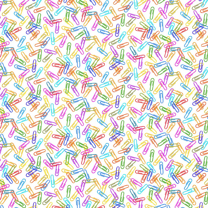 Books Are Magic - Rainbow Paperclips White