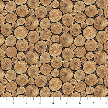 Lakeside Retreat - Crosscut Logs Brown